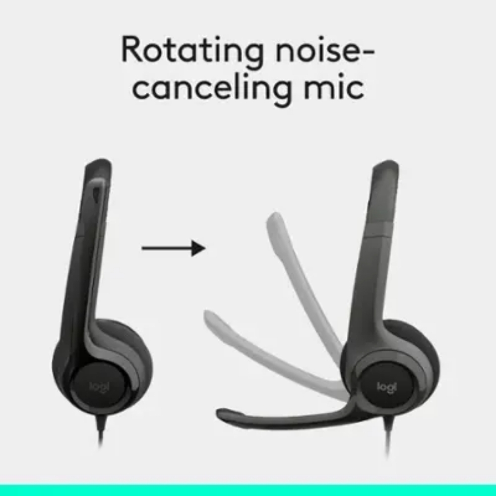 ๐ฃLogitech - H390๐ Wired USB-A On-Ear Stereo Sleek Headphones ๐ง๐ถ๐ค - Picture 4 of 10